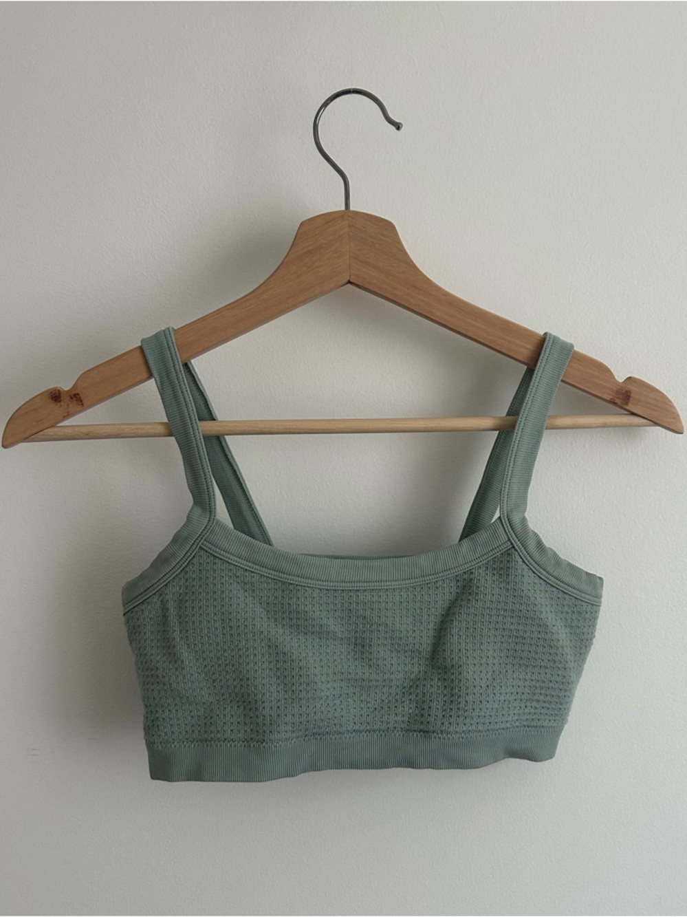 Garage Sage Green Seamless Ribbed Bralette
